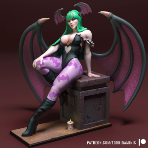 0341-恶魔战士-莫莉卡morrigan-XYZ3D打印图纸下载